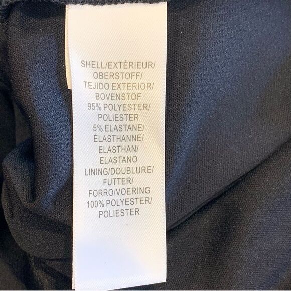 Adriana Papell Knit Crepe Flounced Shift Dress Black Size 20W NWT - Picture 8 of 13